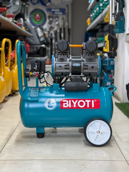 Компрессор воздушный BIYOTI BYT-AC24L, безмасляный, 24 л, 1300 Вт, 8 бар