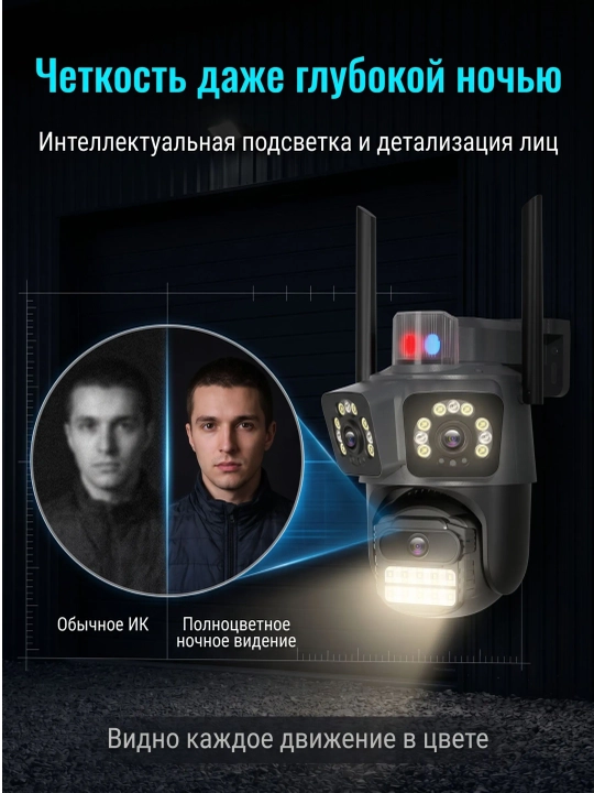 4G Full HD-видеокамера наблюдения на солнечной батарее (с SIM-картой)