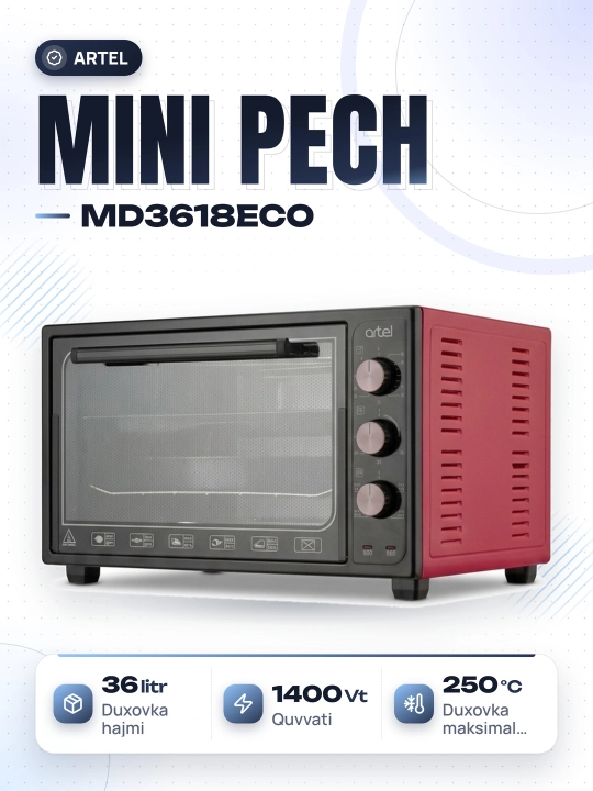 Мини-печь Artel MD 3618 Eco — это современная - 