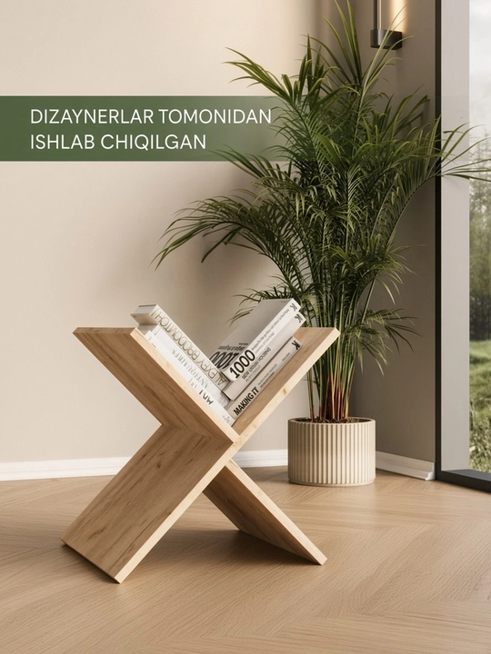 X shaklidagi LDSP laminat podstavka, kitob javoni, X oyoqli kitob yulduzi
