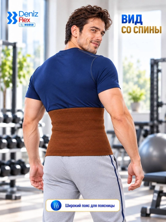 Deniz Flex bel uchun isituvchi kamar-bandaj, unisex, o‘lchamlari S-XXL