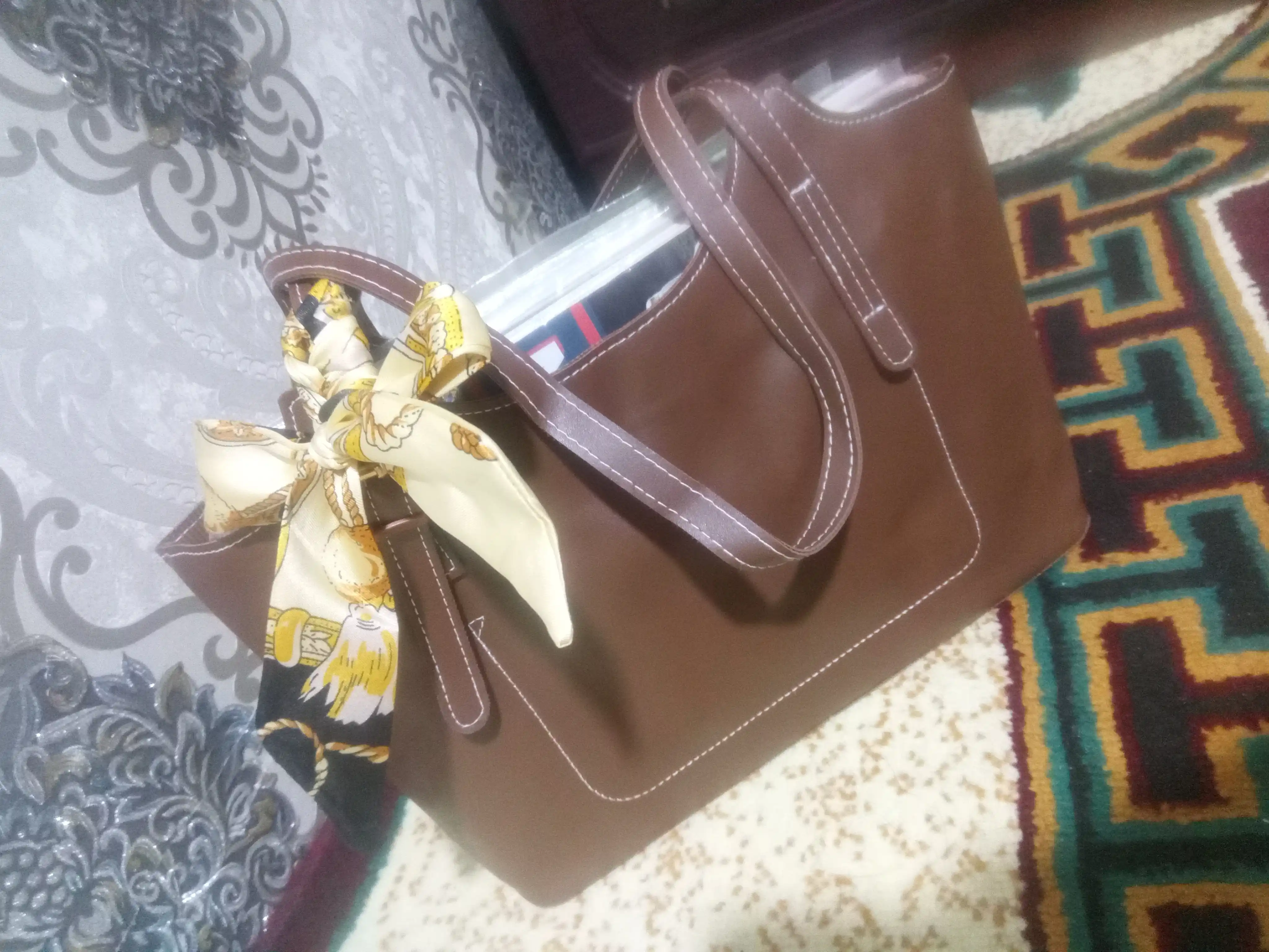 Ayollar yelkama sumkasi, eko charm, katta sig‘imli