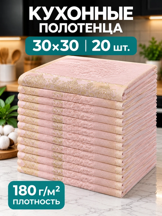 Premium Хлопковое мягкое полотенце для рук и лица 30×30 см, 1/5/10/20/30/50/100 шт - 