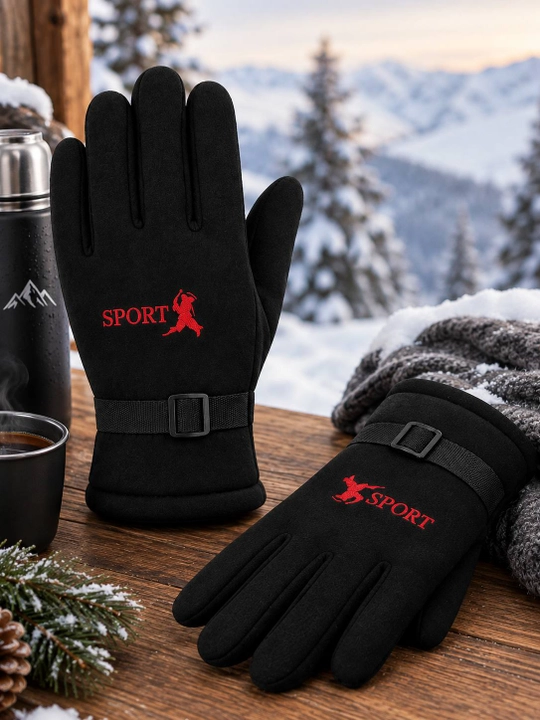 Erkaklar uchun qishki qalin paxtali sport qo‘lqoplari