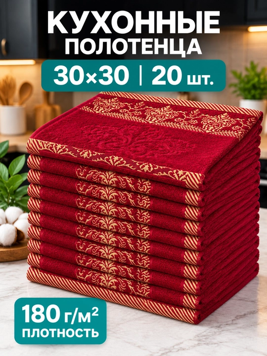Premium Хлопковое мягкое полотенце для рук и лица 30×30 см, 1/5/10/20/30/50/100 шт - 