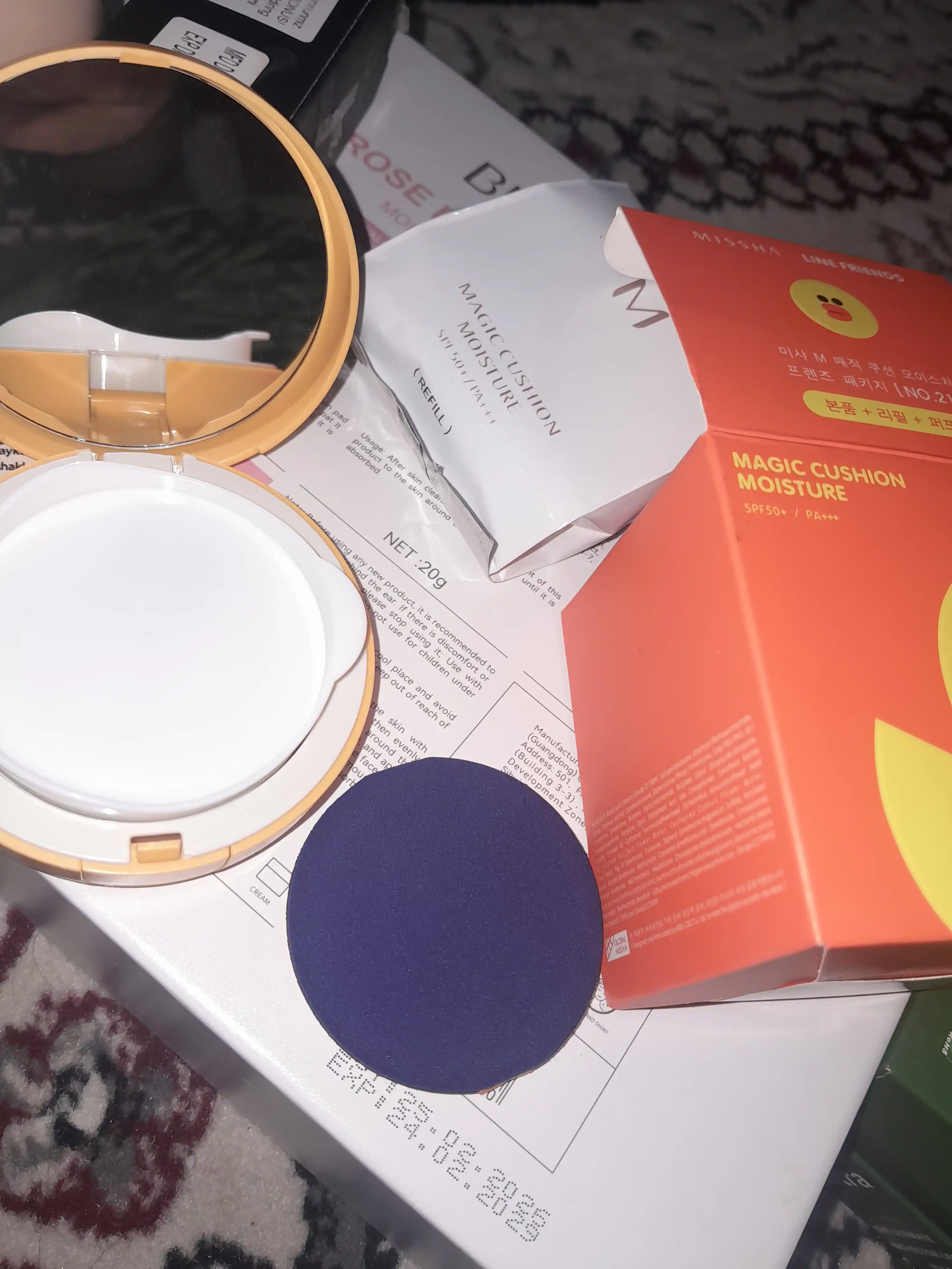 Tonal kushon krem upasi, spf 50, zaxira refil bilan BB kremi, pudra, 15 g