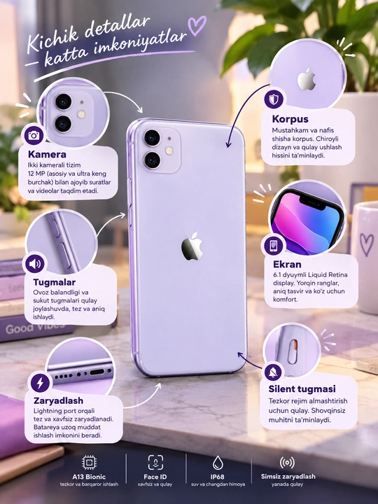 Apple iPhone 11, айфон 11 64/128 ГБ — смартфон