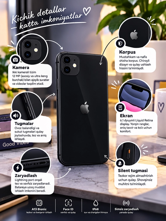 Apple iPhone 11, айфон 11 64/128 ГБ — смартфон