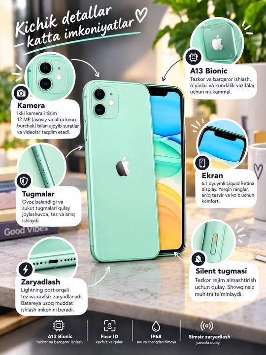 Apple iPhone 11, айфон 11 64/128 ГБ — смартфон