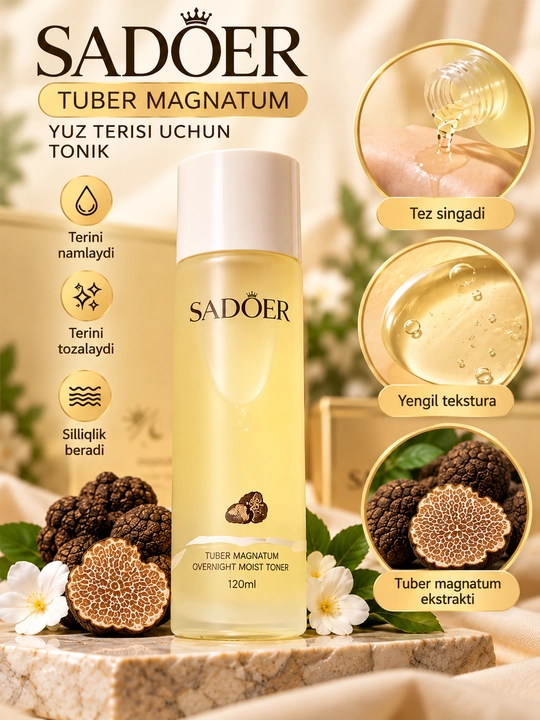 SADOER Tuber Magnatum — увлажняющий набор для ухода за лицом, 4 предмета