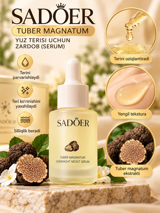 SADOER Tuber Magnatum — увлажняющий набор для ухода за лицом, 4 предмета