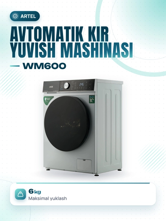 Kir yuvish mashinasi ARTEL 2ART-WM 600-PURE - (6 kg) - 