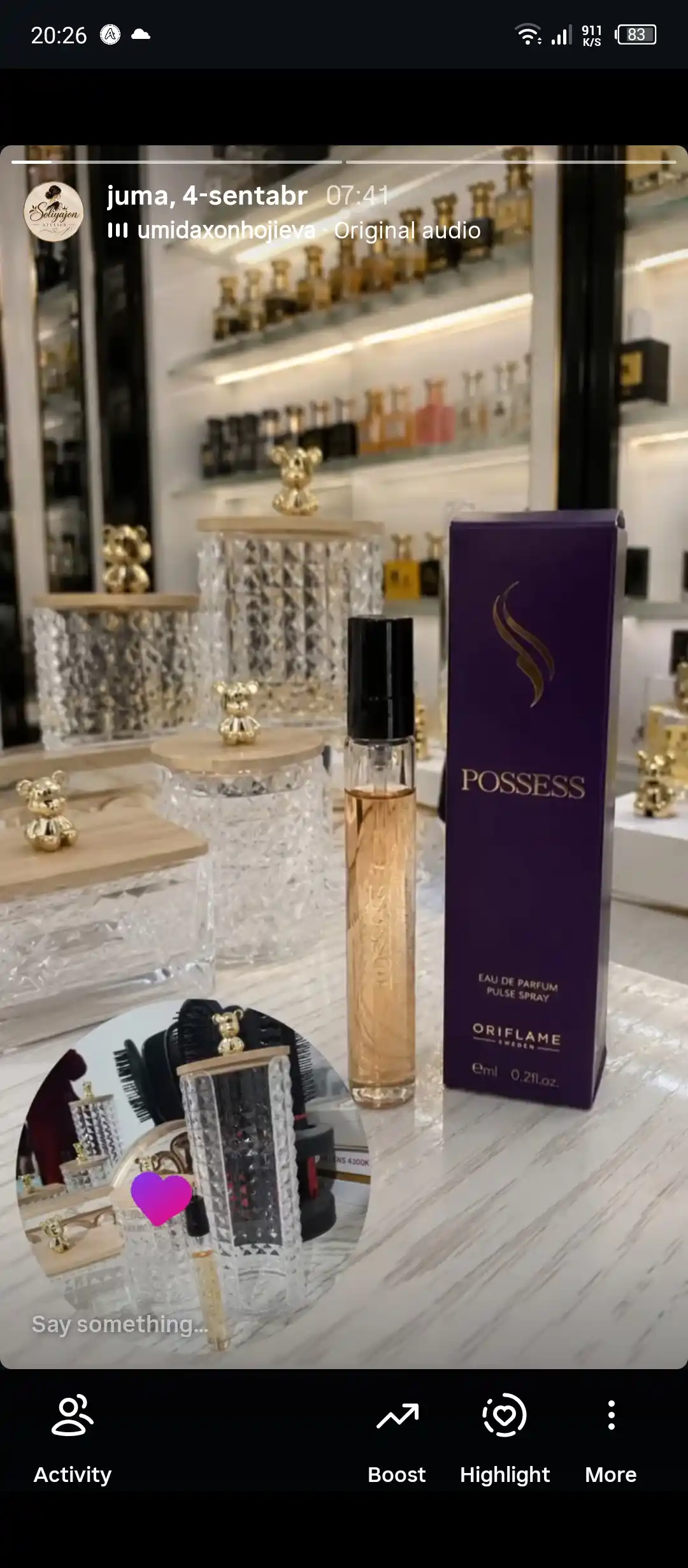 Premium akril kosmetika organayzer – paxta va aksessuarlar uchun konteynerlar set -3 dona
