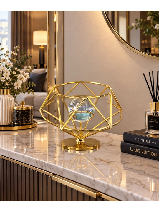 Gold Luxury — Kristall sharli zamonaviy dekorativ suvenir - 