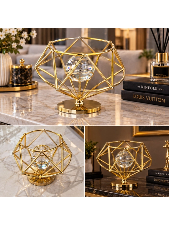 Gold Luxury — Kristall sharli zamonaviy dekorativ suvenir