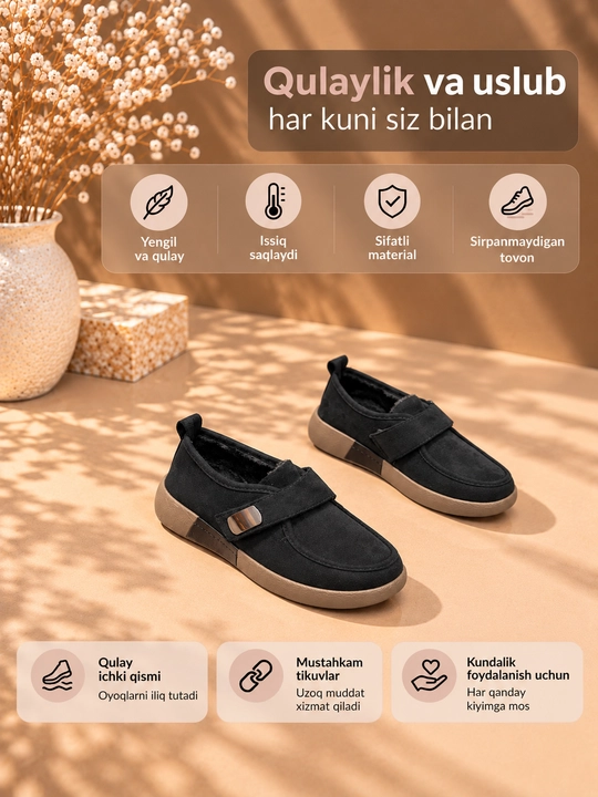 Ayollar uchun kuzgi va qishki mo‘ynali issiq botinkalar
