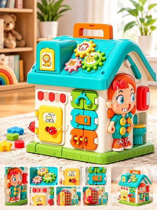 Развивающий игровой домик для детей, 6 сторон - 