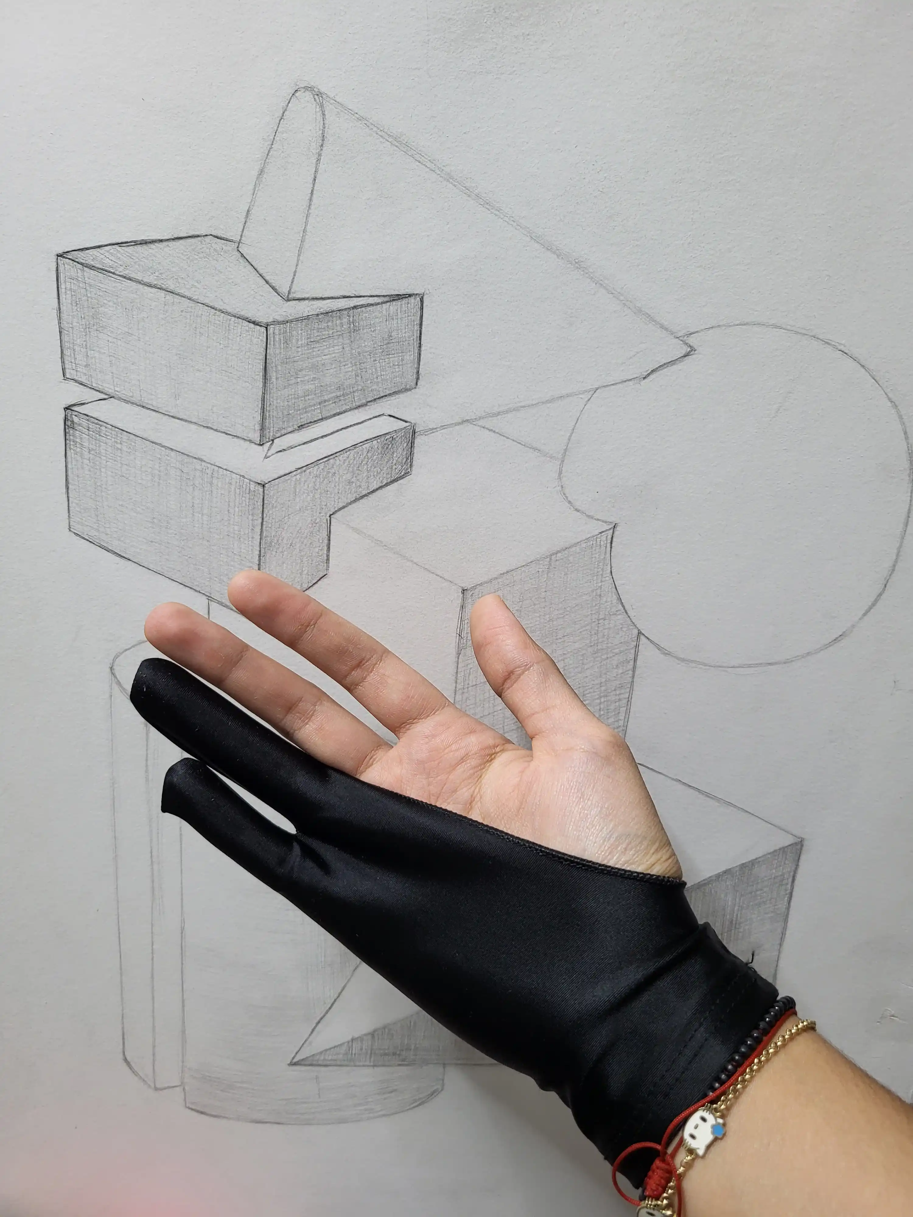 Rasm Chizish Uchun Antisensor Qo'lqop (Painting Gloves) Planshet va Qog'ozga, S O'lcham