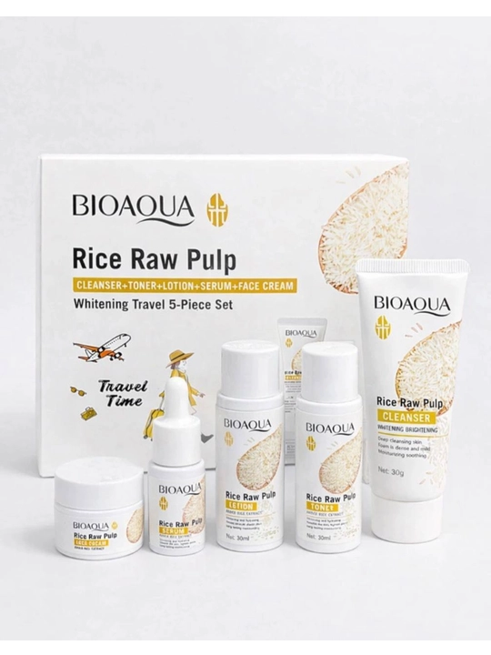 Набор для ухода за лицом BIOAQUA Rice Raw Pulp с экстрактом риса, 5 предметов