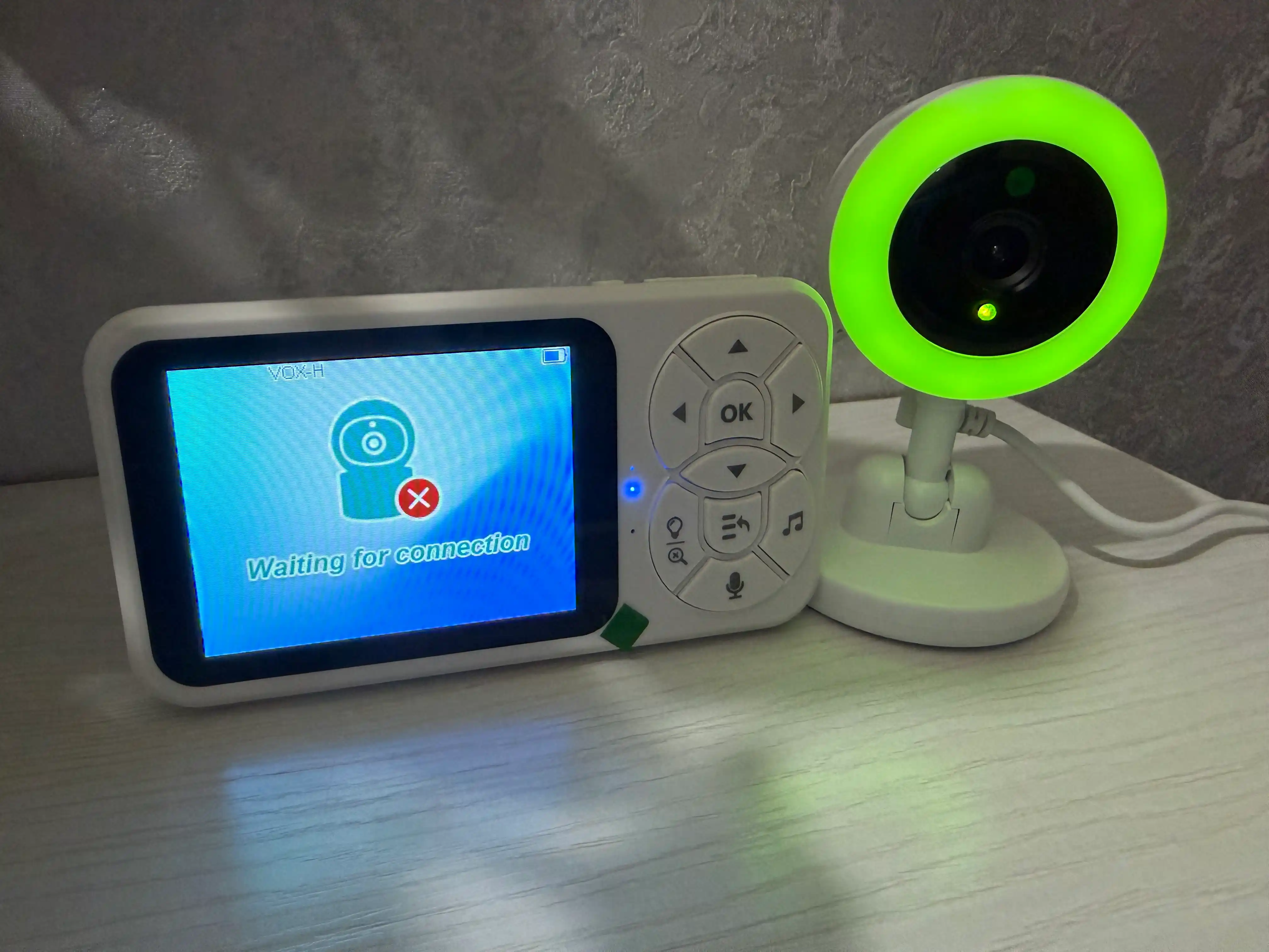 Simsiz videoenaga baby monitor, 3.5" HD ekran, tungi ko'rish va yig'i datchigi bilan