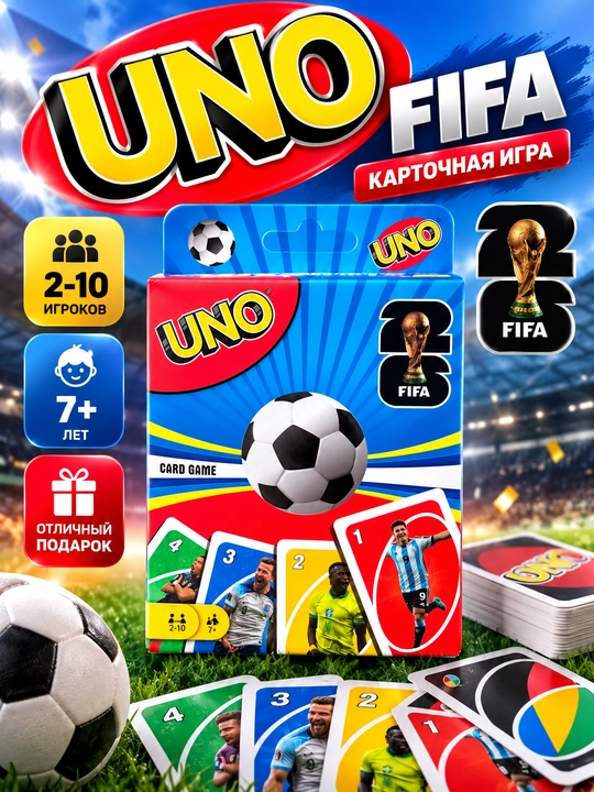 UNO - Classic, FIFA, FLIP stol usti karta o‘yini oila va do‘stlar uchun - 