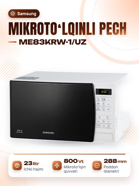 Mikroto'lqinli pech Samsung ME83KRW-1/UZ - 
