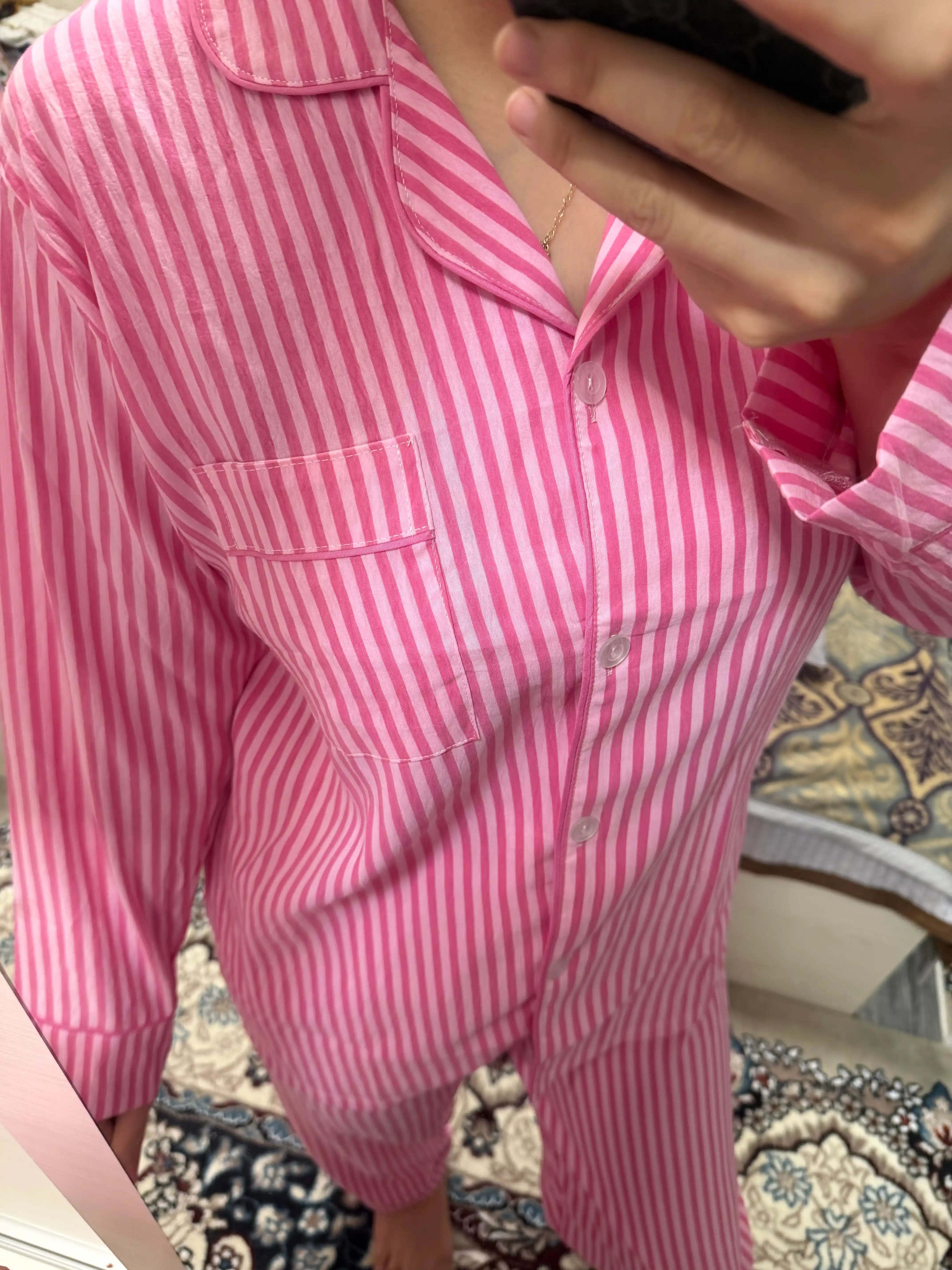Ayollar uchun uzun yengli uzun shimli pijama – kuz, qish va bahor uchun