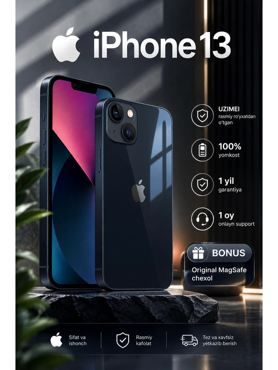 Смартфон Apple iPhone 13, iPhone 13 128/256 ГБ, SIM+eSIM, зарегистрирован в UZIMEI - 