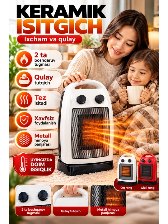 Elektr isitgich - uy uchun ixcham va qulay isitgich - 