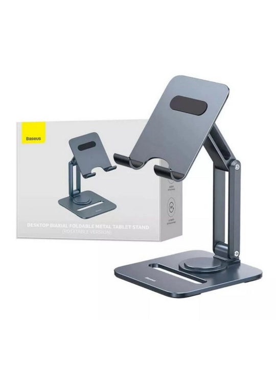 Держатель-подставка Baseus Desktop Biaxial Foldable Metal Stand серая