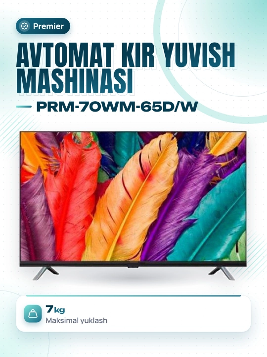 Avtomat kir yuvish mashinasi Premier PRM-70WM-65D/W - 