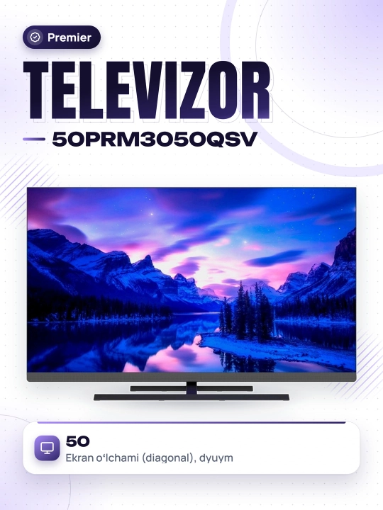 Смарт телевизор Premier 50PRM3050QSV 50" - 