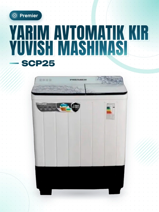 Kir yuvish mashinasi, yarim avtomatik PRMWM07-SCP25 - 