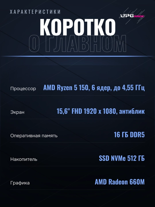 Ноутбук ASUS ExpertBook P1 PM1503CDA 15,6" FHD, Ryzen 5 150, 16 ГБ, SSD 512 ГБ, Серый