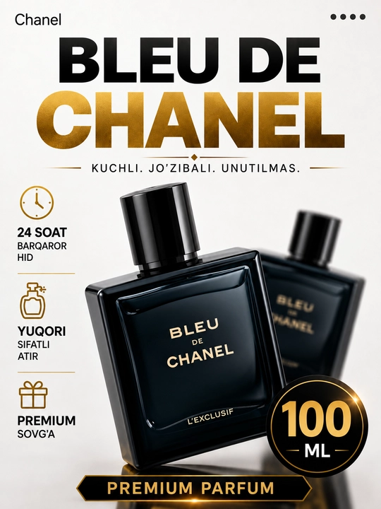 Chanel Bleu de Chanel L'Exclusif 100 мл – мужской древесный и восточный аромат парфюма - 