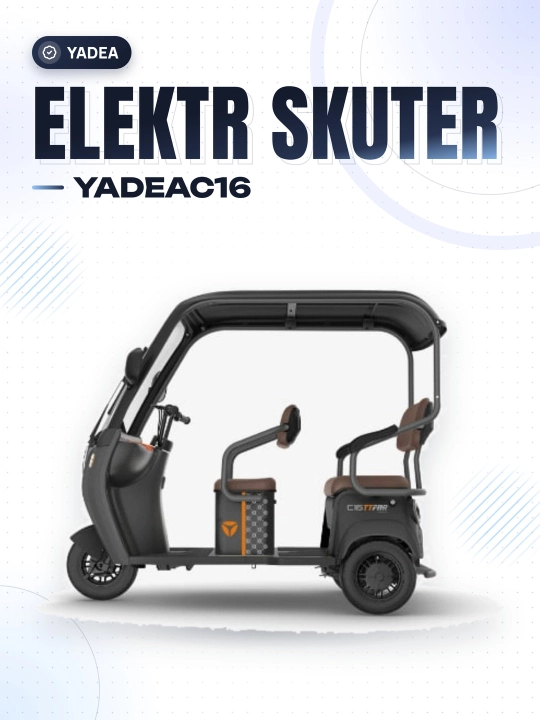 Yadea C16 elektr scooter 1 yil kafolat - 