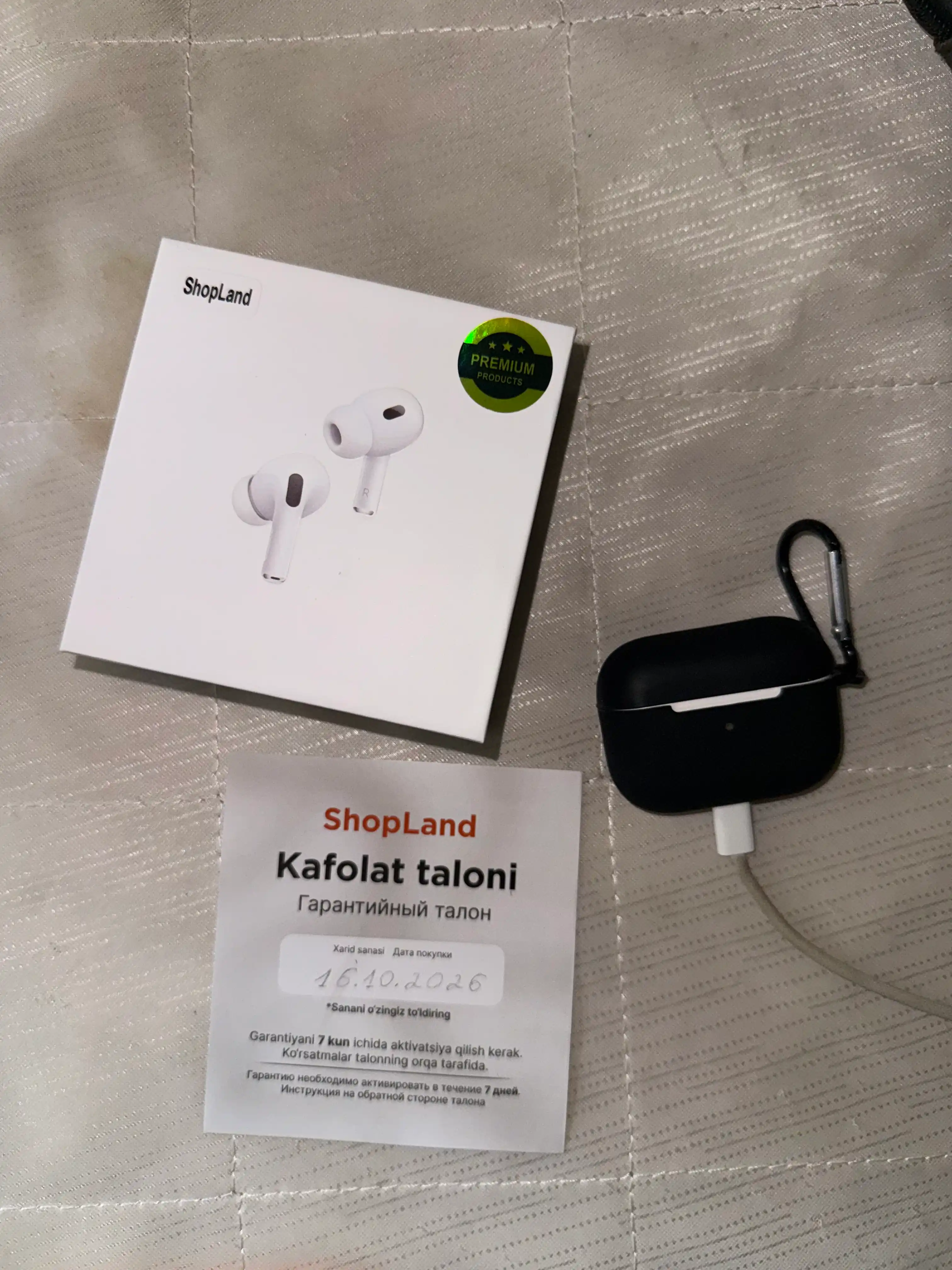 Simsiz quloqchinlar Pro 2 Premium, iPhone va Android uchun sensorli naushnik. ShopLand