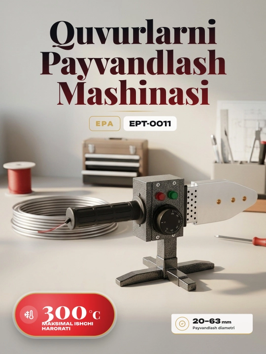 Plastik quvur payvandlagich, EPA EPT-0011 - 