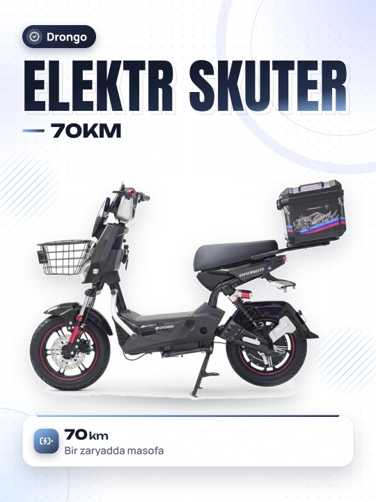 Skuter Drongo ZJ Yurish masofasi: 60-70km - 