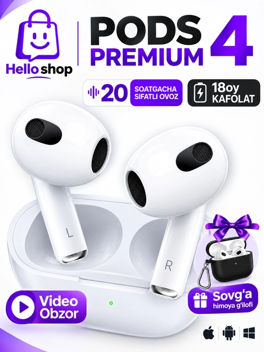Simsiz quloqchin Pods 4 ANC, bluetooth quloqchin,naushnik - 
