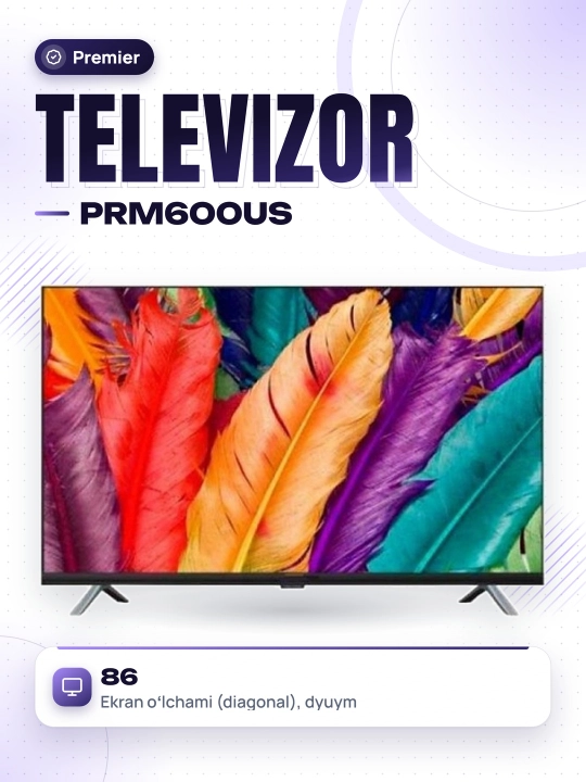 Смарт телевизор Premier 86 PRM600US 86" - 