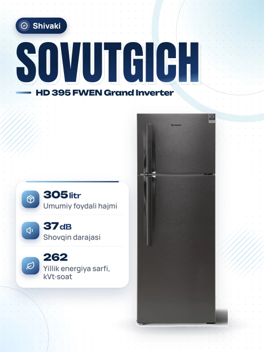 Sovutgich Shivaki HD 395 FWENH, 305 L, No Frost - 