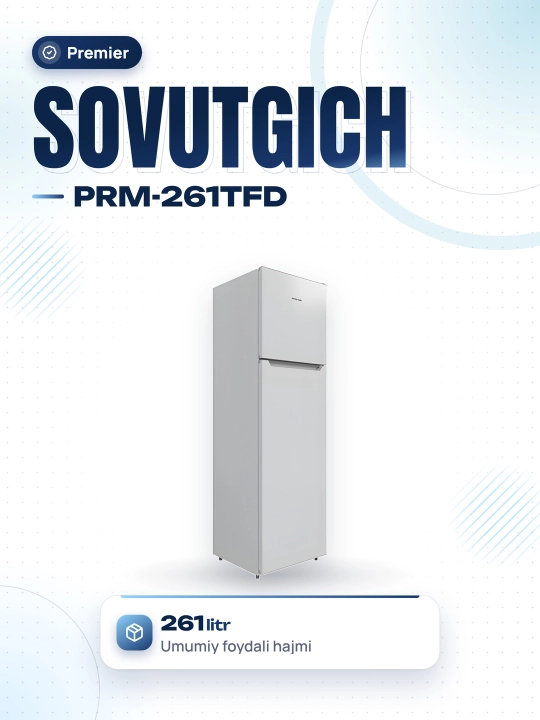 Sovutgich Premier PRM-261TFD, 261 litr, De Frost - 