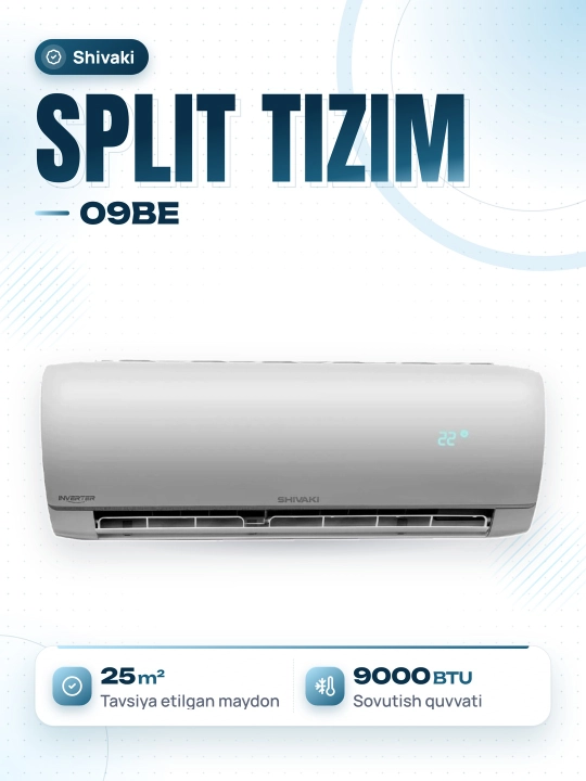 Konditsioner SHIVAKI SENDO 09BE INVERTER tent bor - 