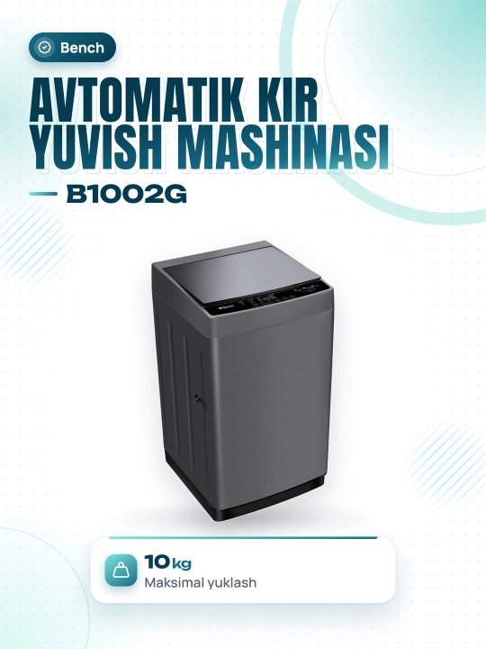 Bench B1002G avtomatik kir yuvish mashinasi isitishsiz, 10 kg - 