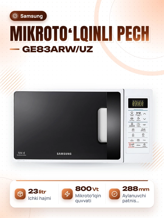 Mikroto'lqinli pech Samsung GE83ARW/UZ - 