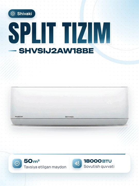 Shivaki SHVSIJ2AW18BE Sensei Inverter konditsioneri - 