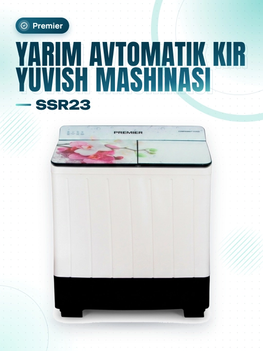 Yarim avtomatik kir yuvish mashinasi Premier PRMWM07-SSR23