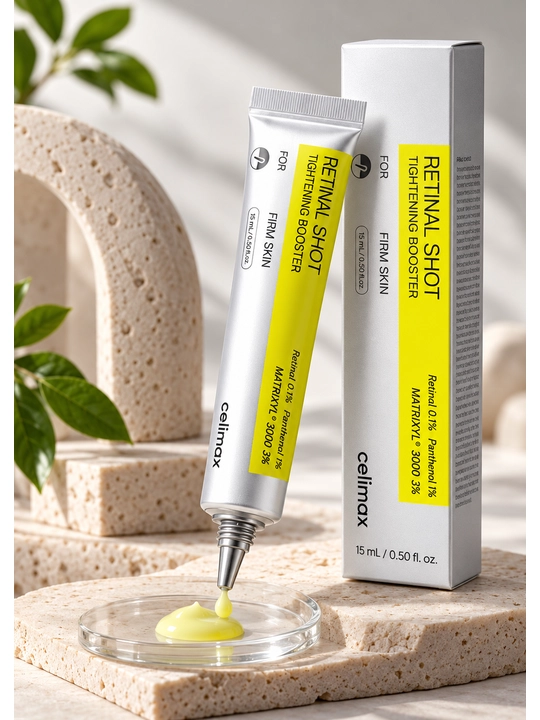Celimax Retinal Shot Tightening Booster — крем-бустер против морщин с ретиналем, 15 мл