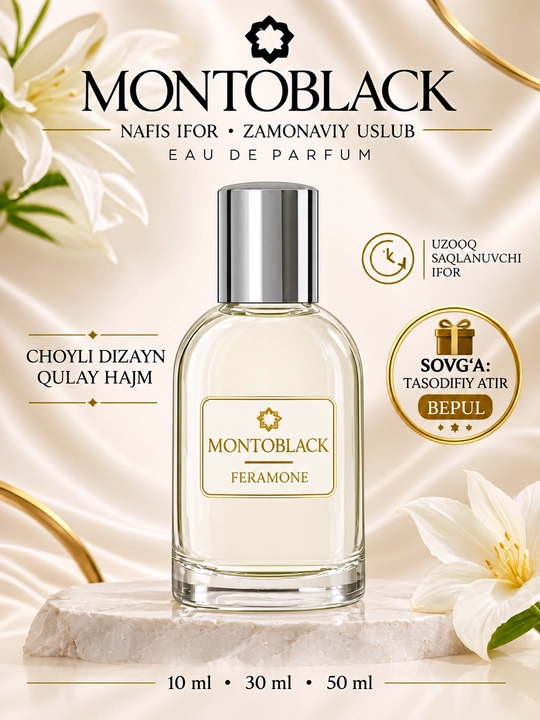MONTOBLACK erkaklar va ayollar uchun feromonli atir